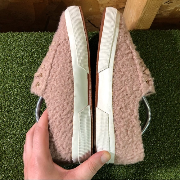 Superga Curly Wool S00EH60 Mauve Pink Lace Up Sneakers Shoes Women’s 8 - Picture 5 of 8
